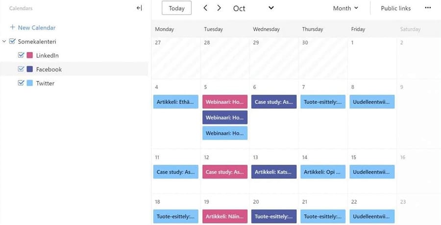 The most convenient way to make a social media calendar